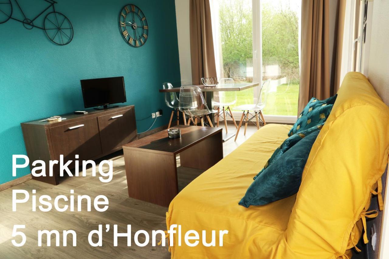 Charmant 2 Pieces Proche D Honfleur, Piscine En Saison, Parking Gratuit, Wifi エクモヴィル エクステリア 写真